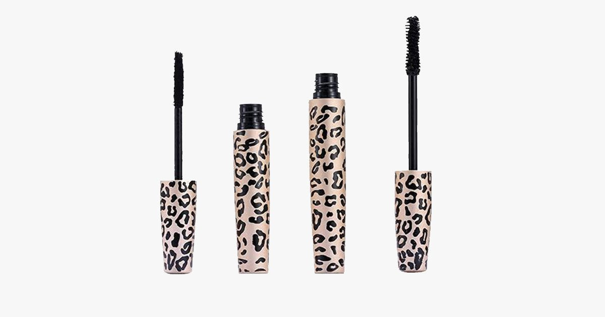 BowLift | 3D Transplant gel & mascara in leopard pattern bottle - Made from natural fibers - Waterproof & easy to use