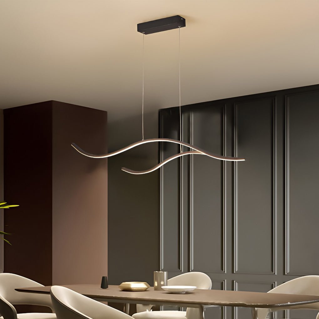 BowLift | Designer LED Ceiling Lamp with Wavy Curved Shape