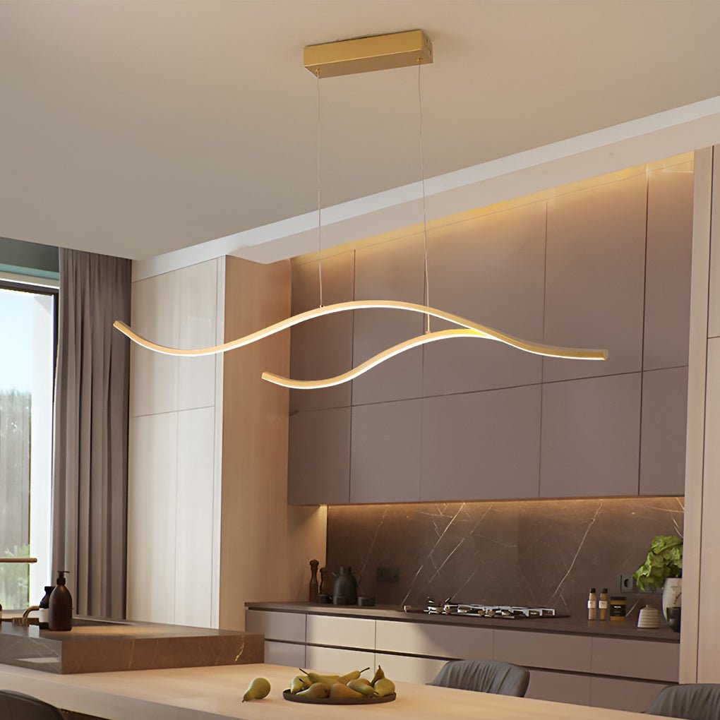 BowLift | Designer LED Ceiling Lamp with Wavy Curved Shape