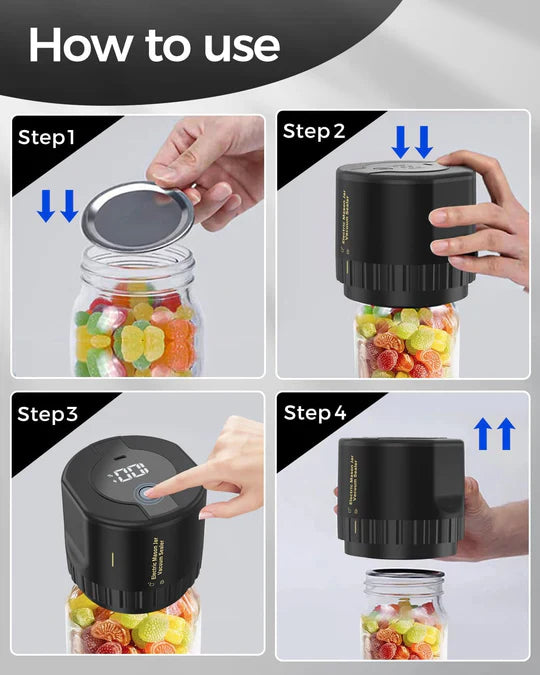 BowLift | Electric Mason Jar Vacuum Sealer Kit