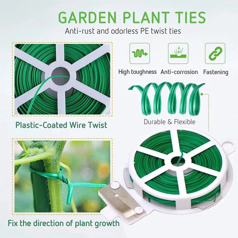 BowLift | Garden Wire Twist Band – 50m Roll for Plants and Gardening