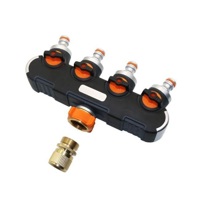 BowLift | 4-way Garden Hose Faucet Splitter Connector