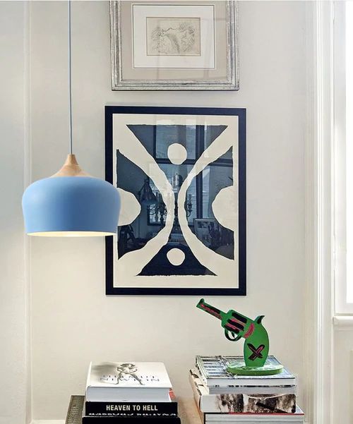 BowLift | Pendant lights made of metal and wood in delicate pastel shades