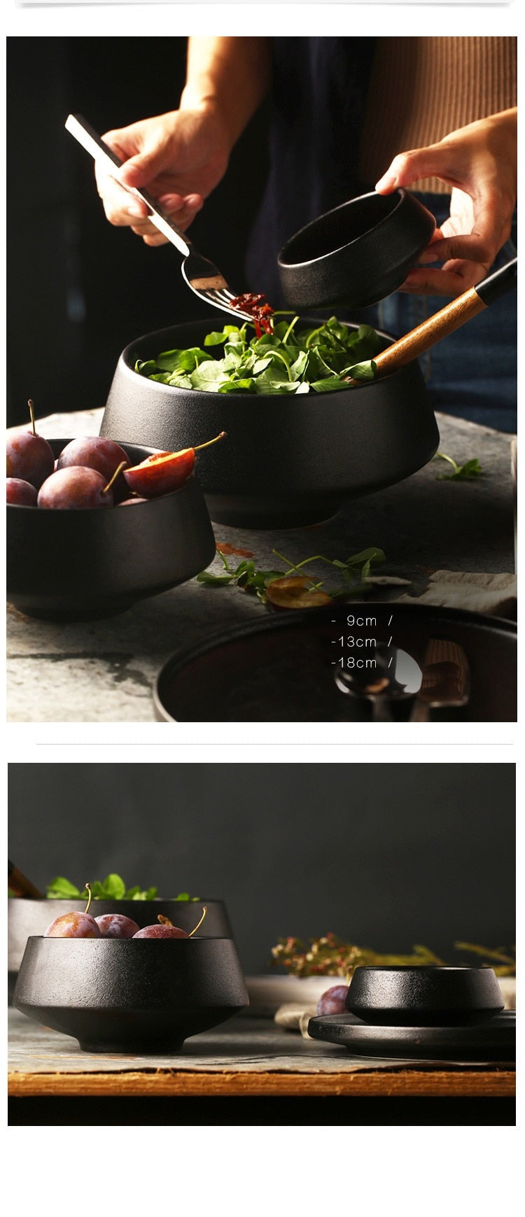 BowLift | Elegant Matte Black Snack Bowl