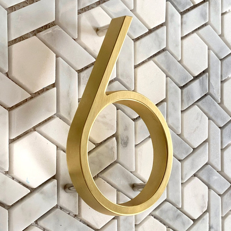 BowLift | Gold Modern House Numbers