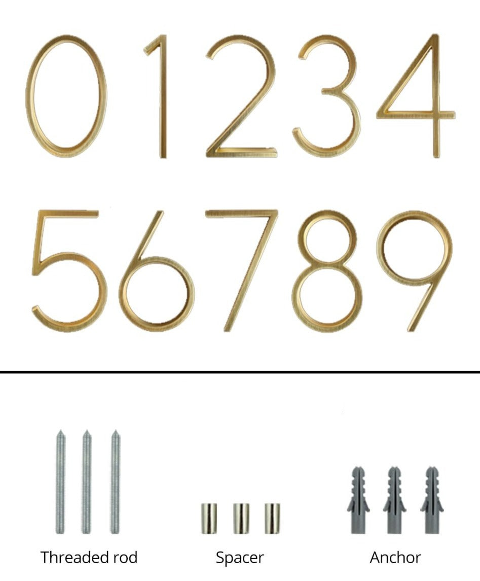 BowLift | Gold Modern House Numbers