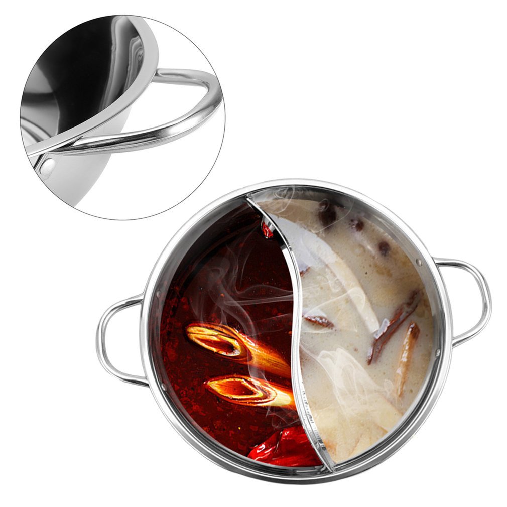 BowLift | Hot Pot Twin Divided Stainless Steel Pan