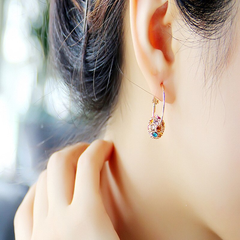 BowLift | Fashion Austrian Crystal Ball Gold/Silver Earrings