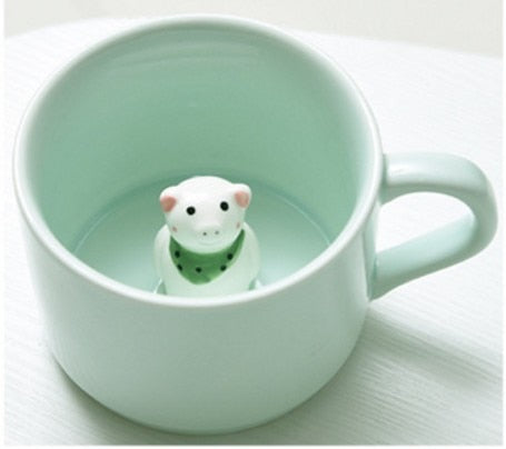 BowLift | 3D Creative Cartoon Animal Ceramic Mugs
