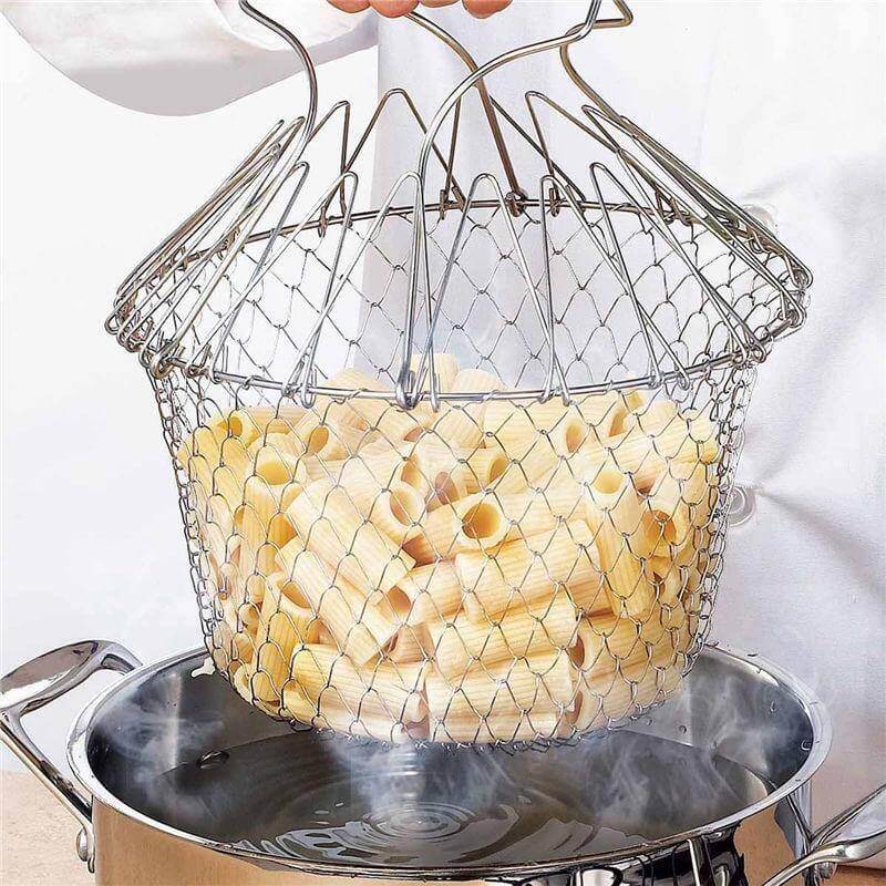 BowLift | Multifunctional Stainless Steel Folding Deep Fry Drainer Basket