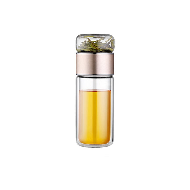 BowLift | 2in1 Large Double Glass Tea Infuser Bottle