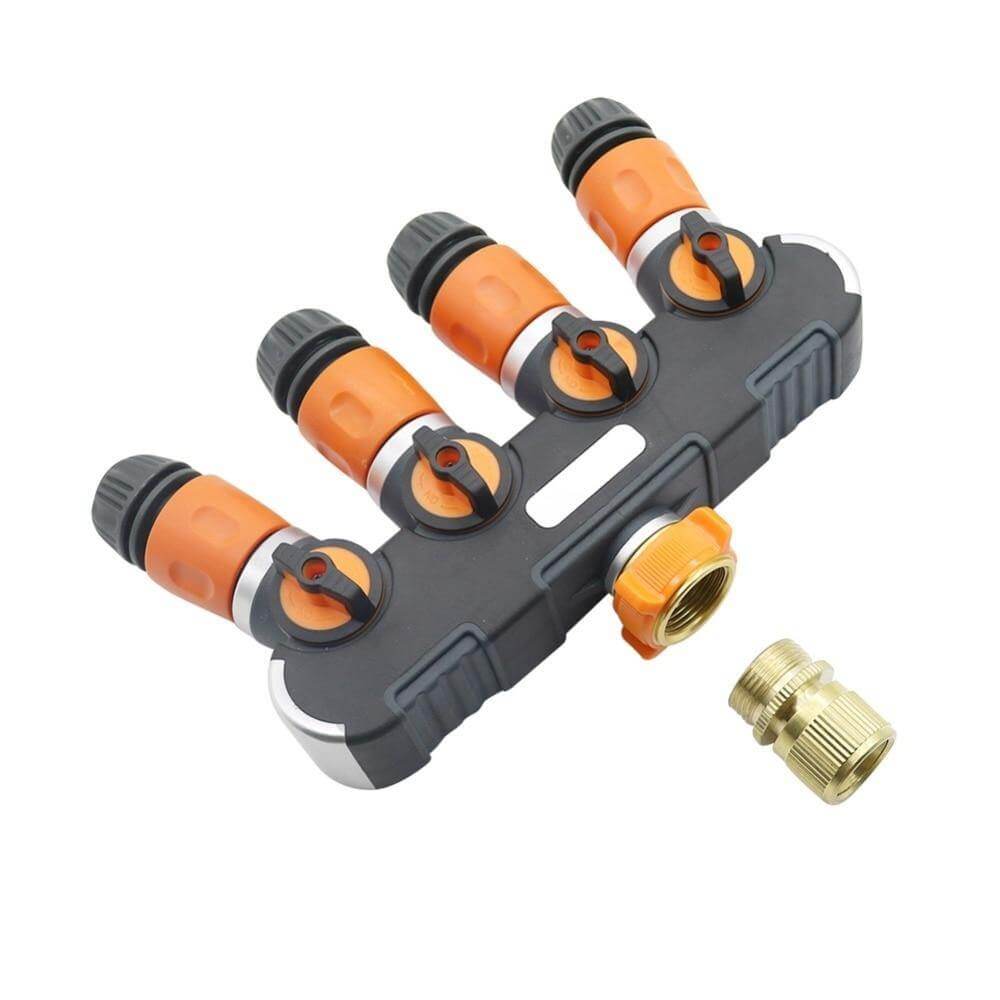 BowLift | 4-way Garden Hose Faucet Splitter Connector