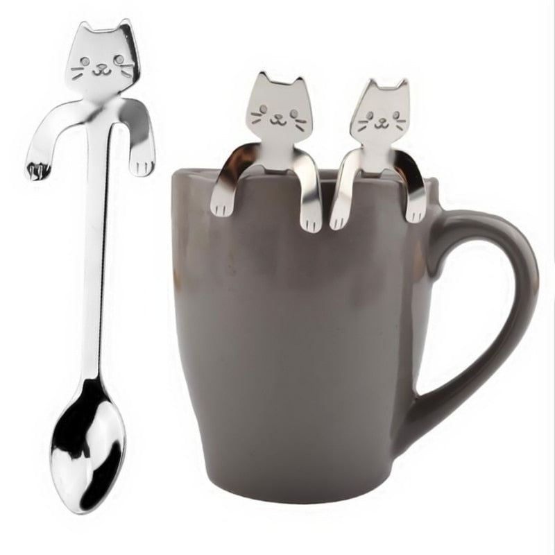 BowLift | Cute Cat Long Handle Tea Spoon