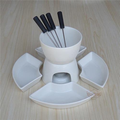BowLift | Handmade Ceramic Chocolate Fondue Pot Serving Set
