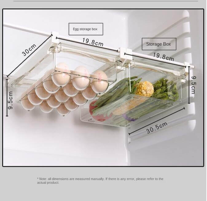 BowLift | Fridge Organizer Under Shelf Drawer Box