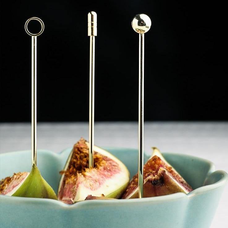 BowLift | Elegant Stainless Steel Fruit Fork Jar