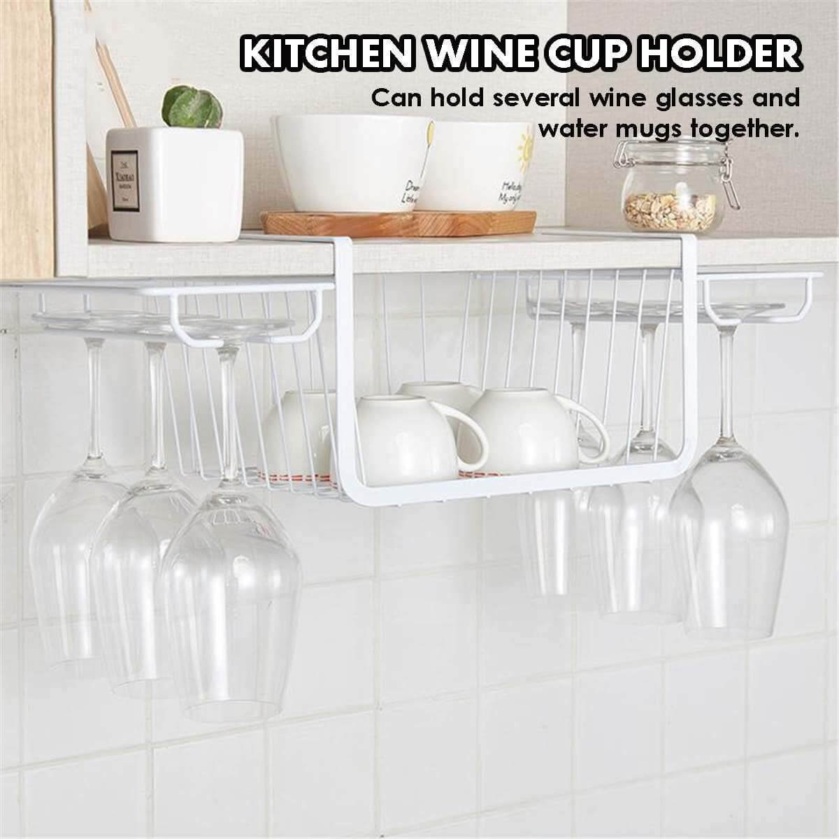 BowLift | Under Cabinet Glass Holder Rack