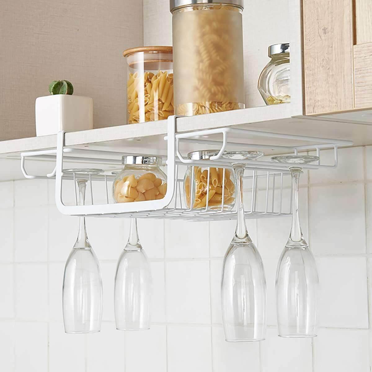 BowLift | Under Cabinet Glass Holder Rack