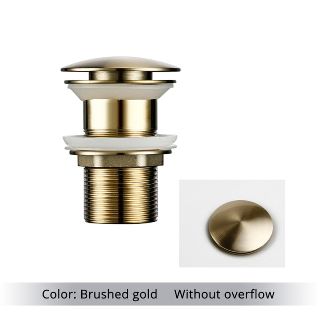 BowLift | Polished Brass Bathroom Sink Drains