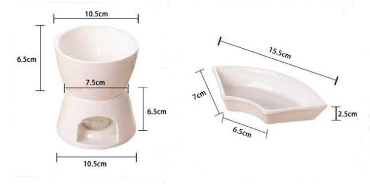 BowLift | Handmade Ceramic Chocolate Fondue Pot Serving Set