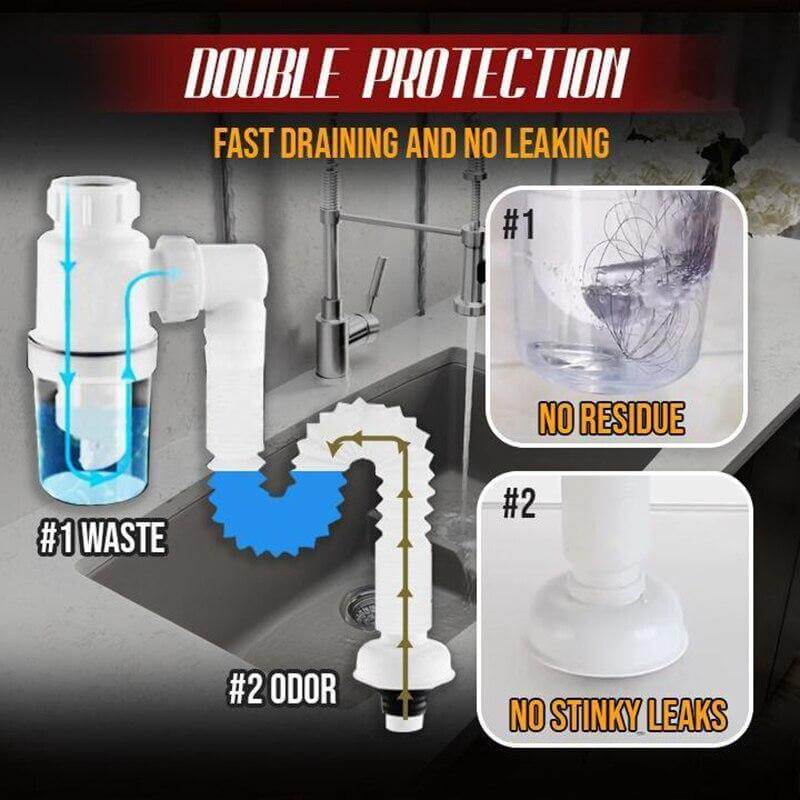 BowLift | Odor-free Bathroom Kitchen Expandable Filter Pipe