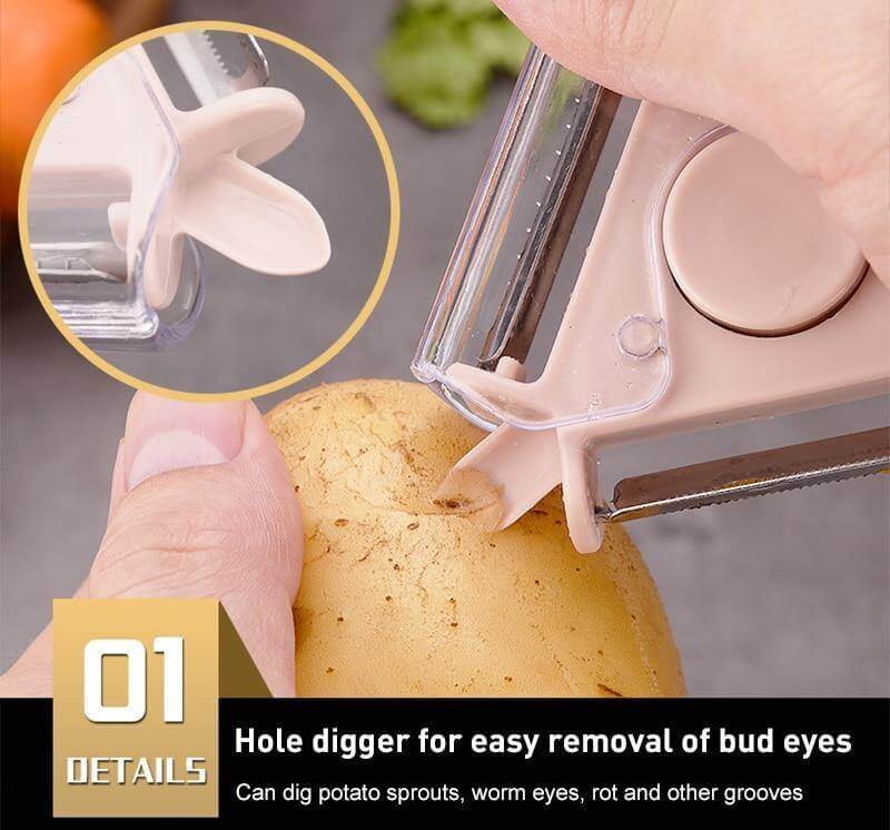 BowLift | 3in1 Rotating Stainless Steel Fruit Vegetable Peeler