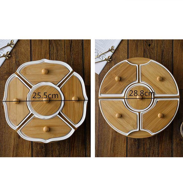 BowLift | Five Grid Rotating Ceramic Breakfast Platter