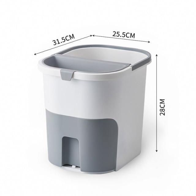 BowLift | Wet-Dry Double Separator Kitchen Trash Bin