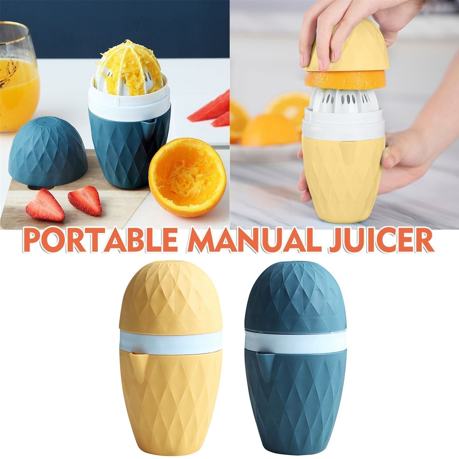 BowLift | Portable Mini Orange Lemon Press Hand Squeezer
