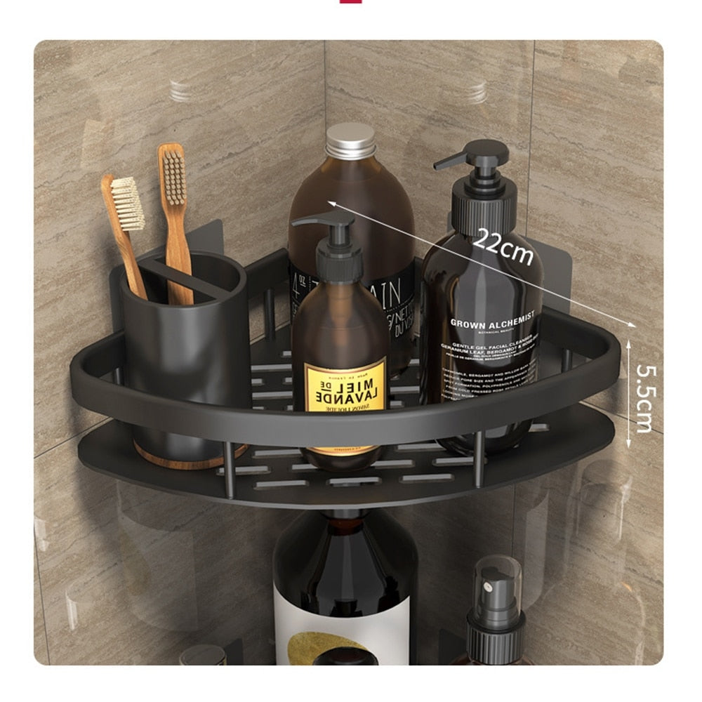 BowLift | Metal Suction Cup Bathroom Shelves