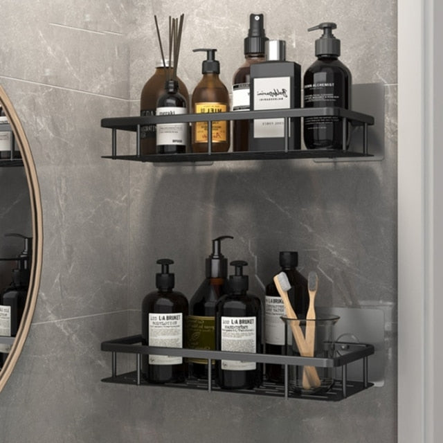 BowLift | Metal Suction Cup Bathroom Shelves