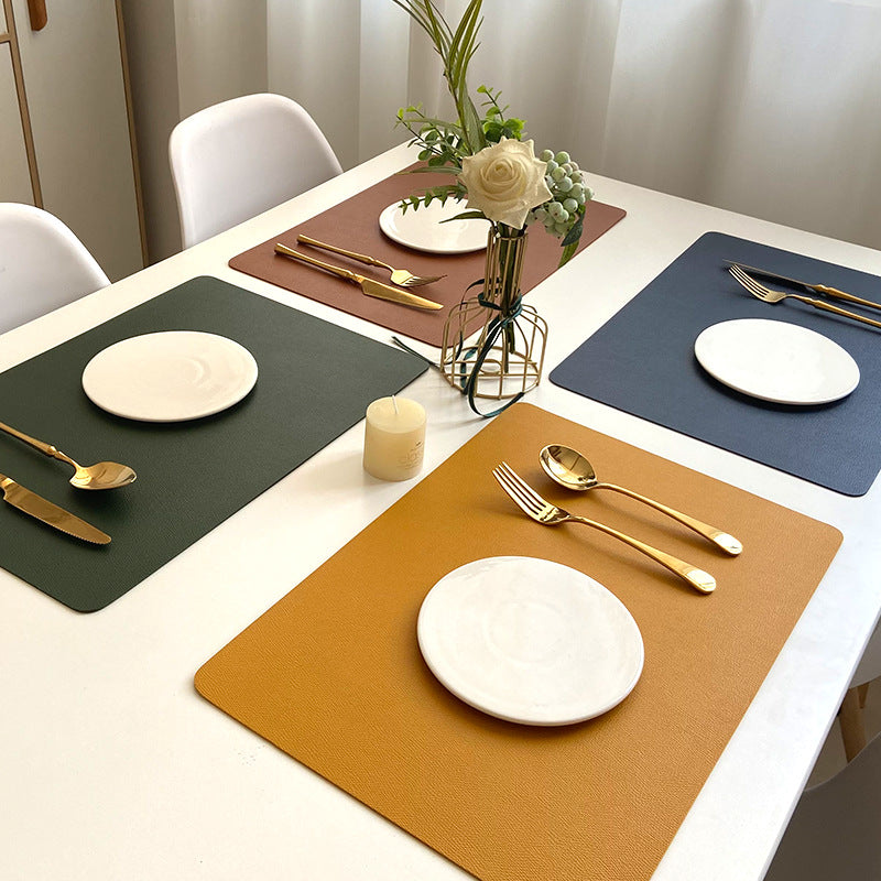 BowLift | Modern rectangular waterproof PU leather placemats