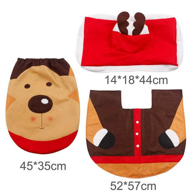 BowLift | 3pcs Fancy Santa Claus Toilet Seat Covers