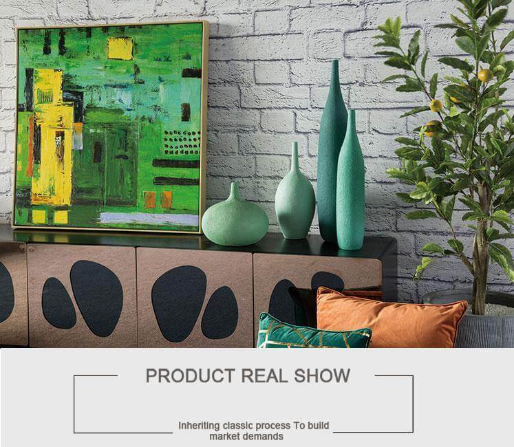 BowLift | Interior Green Resin Flower Stone Vase for Home Decoration