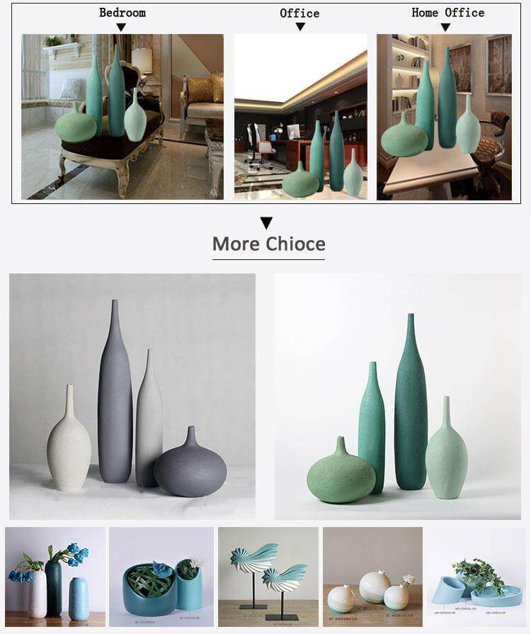 BowLift | Interior Green Resin Flower Stone Vase for Home Decoration