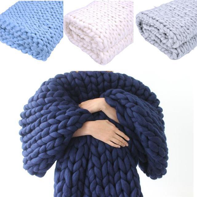 BowLift | Handmade Chunky Knit Blanket Comfy & Warm - 80 x100 cm