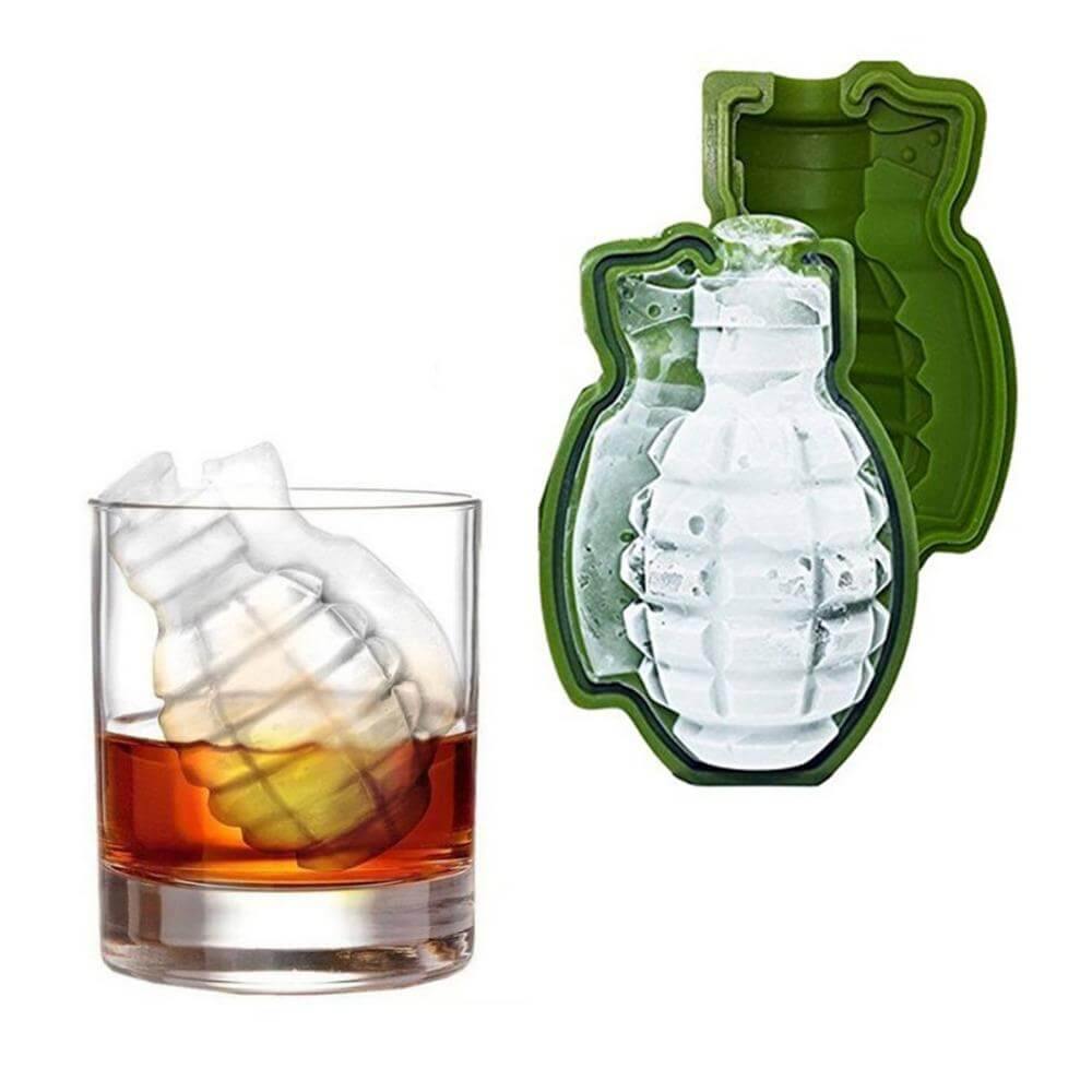 BowLift | 3D Grenade Shape Ice Cube Mold Silicone Trays