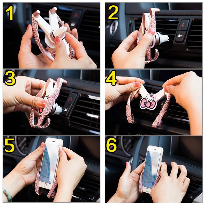 BowLift | Rhinestone Car Mobile Phone Holder