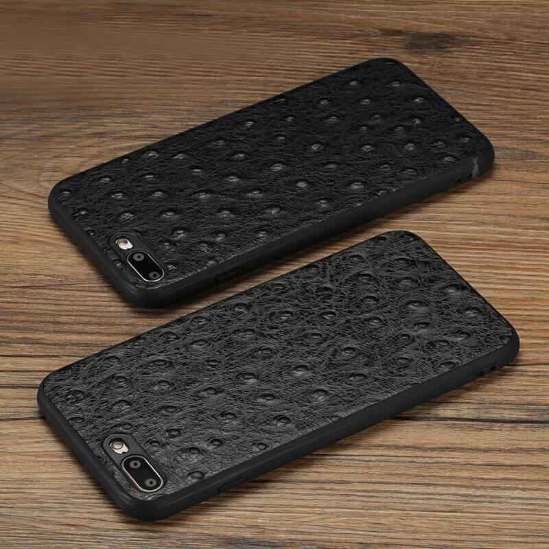 BowLift | Genuine Leather Ostrich Skin Texture Iphone Cases