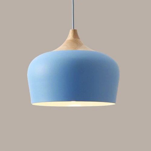 BowLift | Pendant lights made of metal and wood in delicate pastel shades