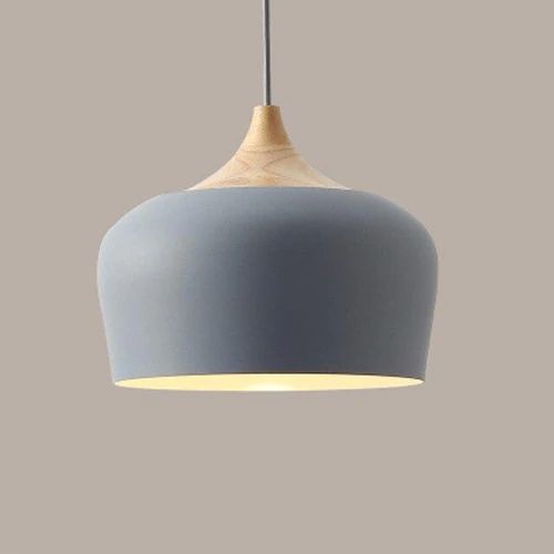 BowLift | Pendant lights made of metal and wood in delicate pastel shades