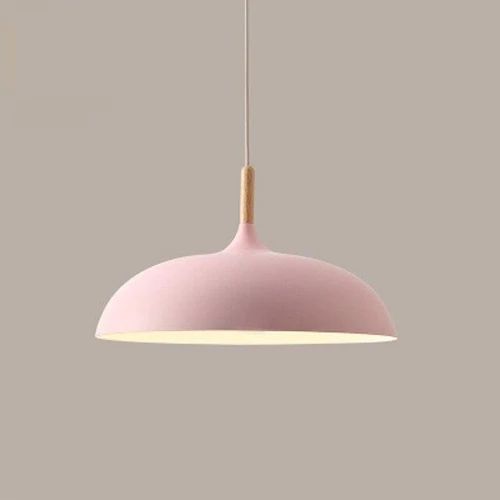 BowLift | Pendant lights made of metal and wood in delicate pastel shades