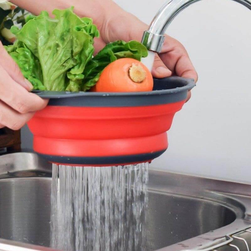 BowLift | Foldable Silicone Colander Fruit Vegetable Washing Basket
