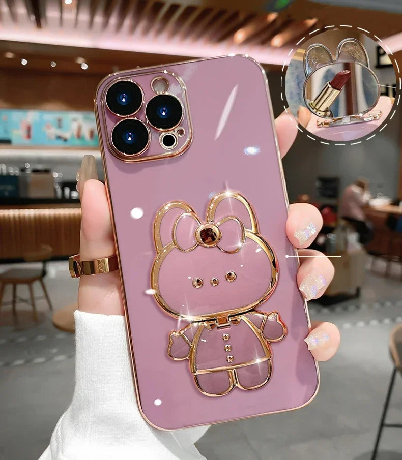 BowLift | 3D Bunny Korean Style Mirror iPhone Case