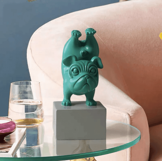 BowLift | Resin Abstract Yoga Bulldog Figurine