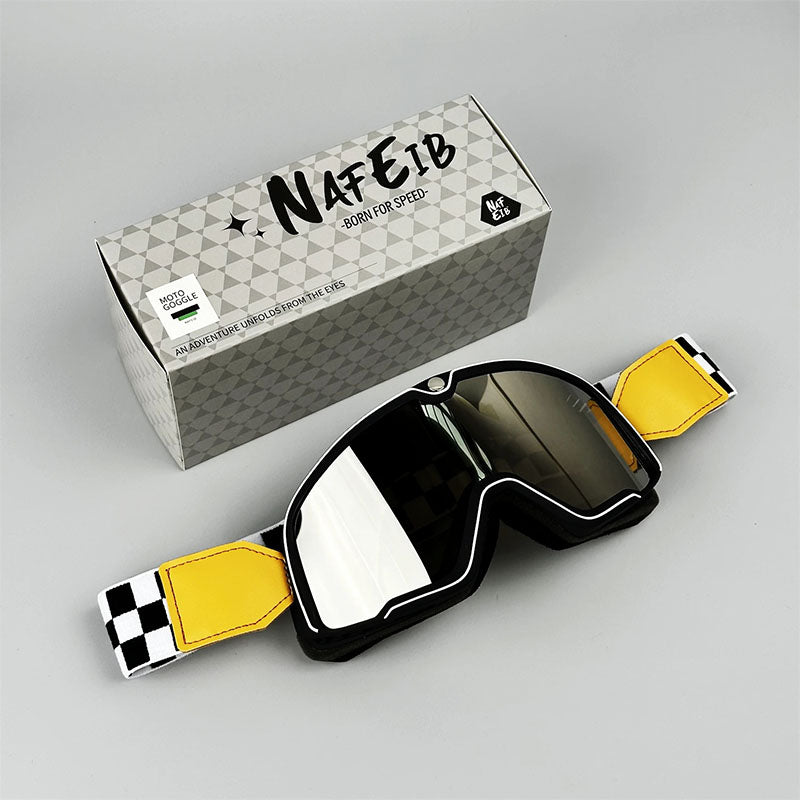 BowLift | RETRO RIDE GOGGLES – Vintage Motorcycle Eyewear with 100% UV Protection