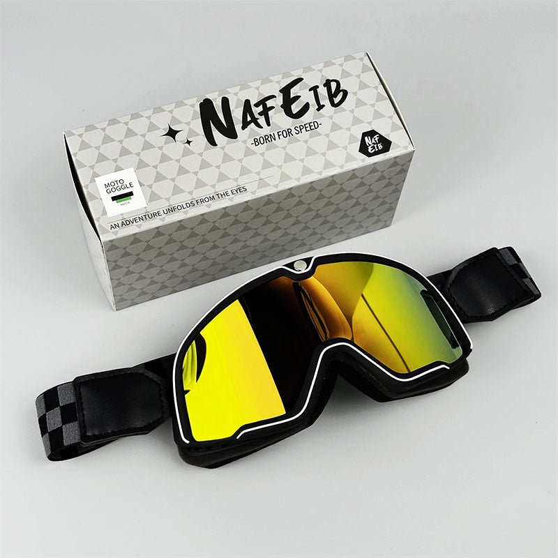 BowLift | RETRO RIDE GOGGLES – Vintage Motorcycle Eyewear with 100% UV Protection