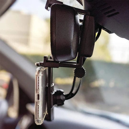 BowLift | Roadview – Rearview Mirror Phone Mount with 360° Rotation & Telescopic Arm