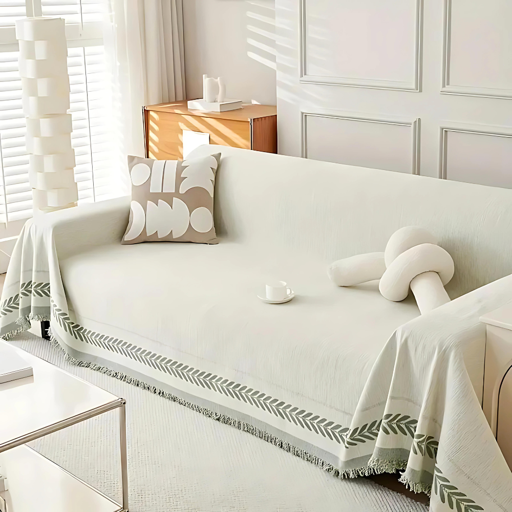 BowLift | Rustic Cotton Tassel Sofa Cover