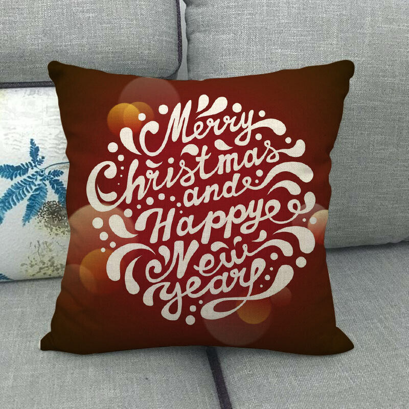 18" Cojines Merry Xmas Couch Throw Pillow Cover Case Home Sofa Decor Pillowslip Bowlift